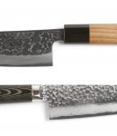 Two Japanese Chef Knives on a White Background