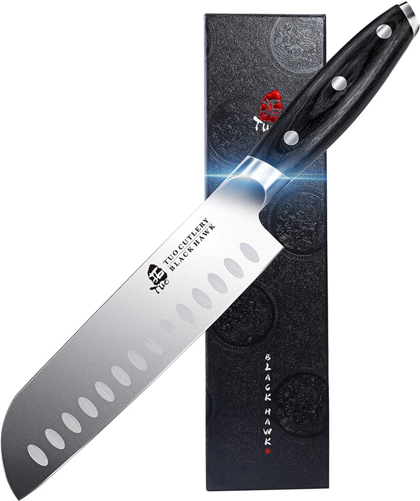 TUO 7’’ Santoku Chef Knife Black Hawk series