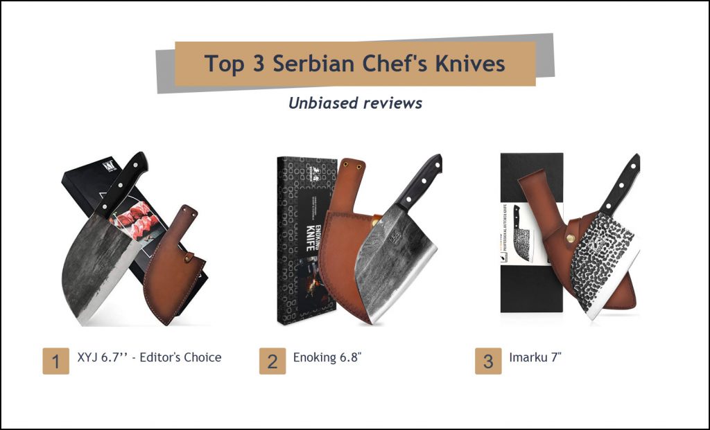 3 serbian chefs knives