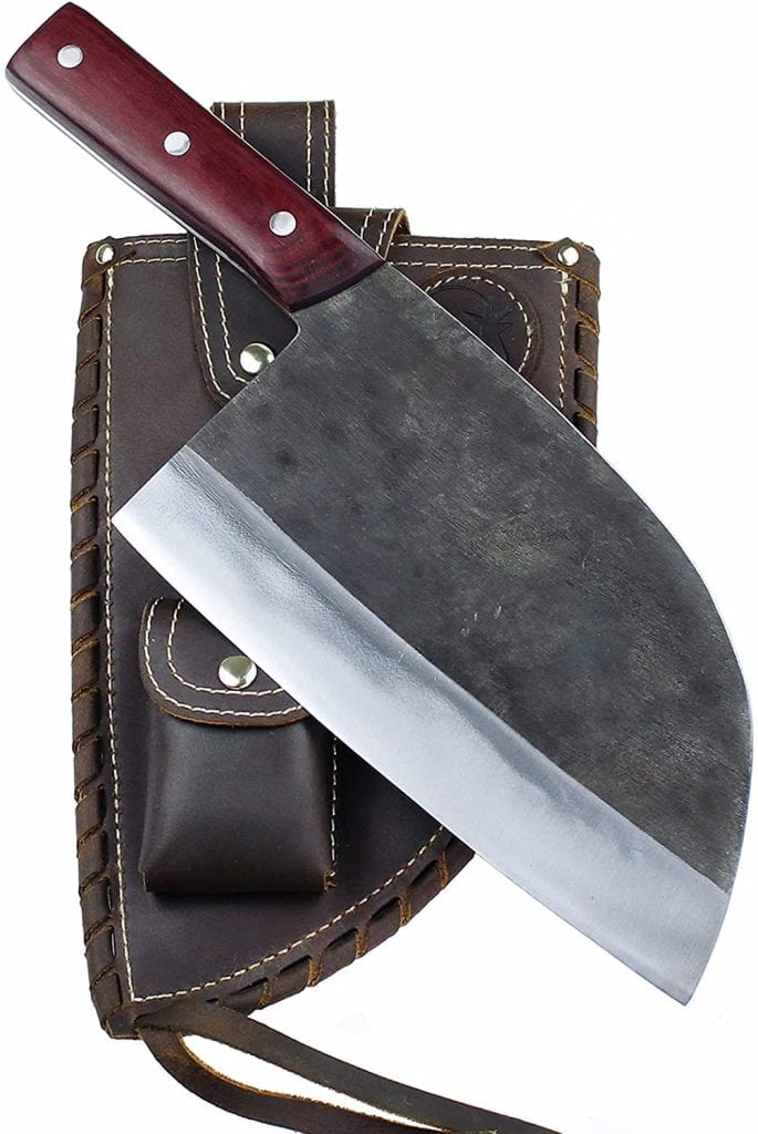 KOPALA Quality Kitchen Knife Cleaver Full Handforged Carbon Steel Chef Knife