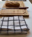 bread knife on a cutting board