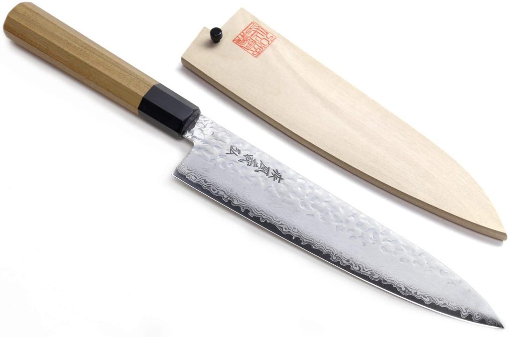 Yoshihiro VG-10 46 Layers Hammered Damascus Gyuto Japanese Chef’s Knife