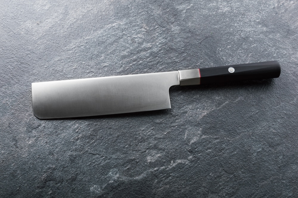 Chef's knife from Damascus steel.
