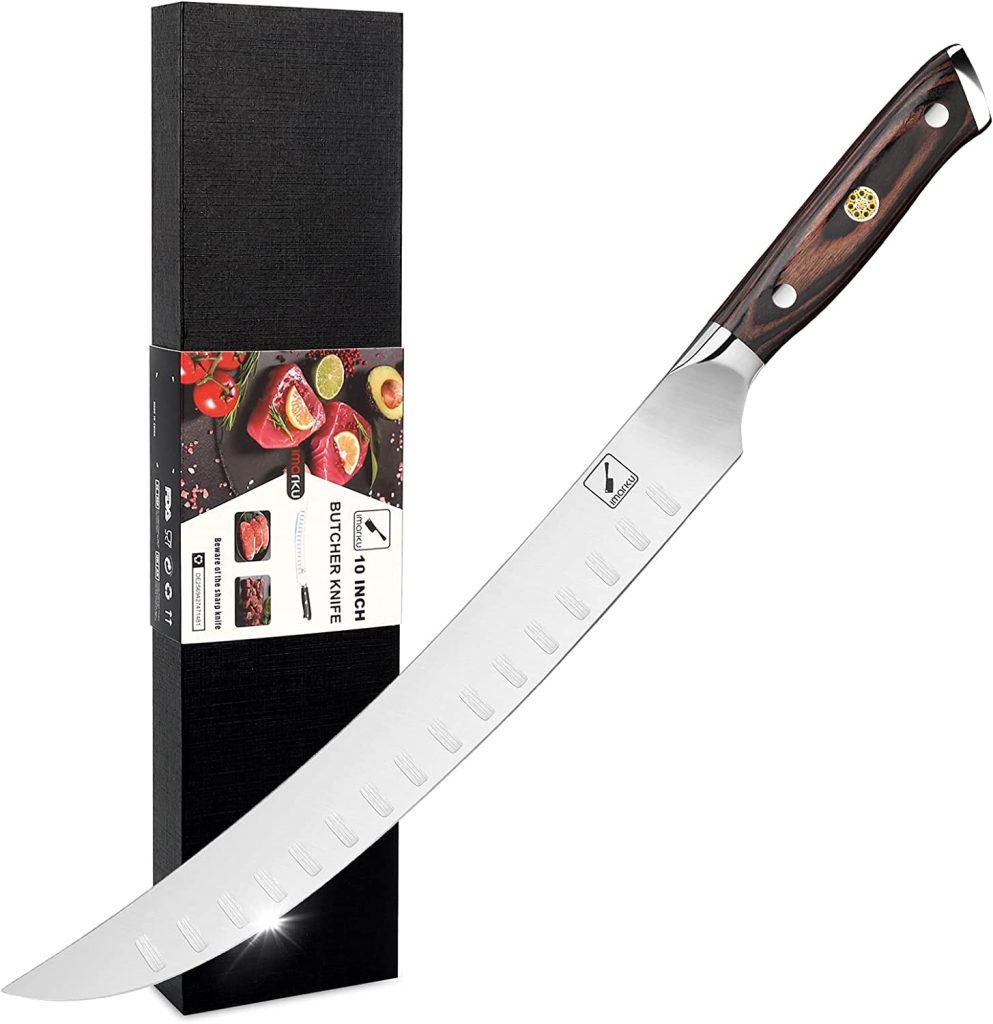 Imarku 10-Inch Cimeter (Scimitar) Meat Knife