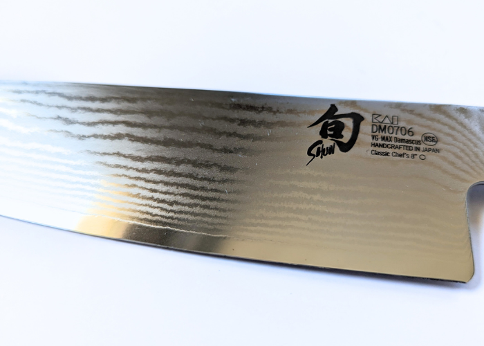 The shun knife, horizontal on a white background